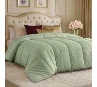 Utopia Bedding Edredones tamaño Individual, Relleno de edredón para Todas Las Estaciones, edredón de Cama con Costuras alternativas de plumón con pestañas en Las Esquinas, Lavable a máquina (Verde
