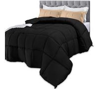 Utopia Bedding Edredones, tamaño Individual, Relleno de edredón para Todas Las Estaciones, imitación de plumón, con Costuras en Punto Caja con pestañas en Las Esquinas, Lavable a máquina (Negro)