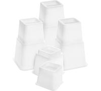Utopia Bedding Elevadores Ajustables para Muebles de Cama (Juego de 4) - Elevación en Alturas 3, 5 u 8 Pulgadas Elevadores Eesistentes para Sofá y Mesa - Soporta hasta 1.5 Libras - (Blanco)