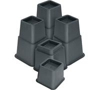 Utopia Bedding Elevadores Ajustables para Muebles de Cama (Juego de 8) - Elevación en Alturas 3, 5 u 8 Pulgadas Elevadores Resistentes para Sofá y Mesa - Soporta hasta 1.5 Libras (Gris)