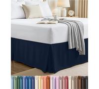 Utopia Bedding Falda de Cama matrimonial - Suave Volantes Plisados cuádruples - Fácil Ajuste con caída a Medida de 16 Pulgadas - Calidad de Hotel, Resistente al Encogimiento y a la decoloración