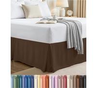 Utopia Bedding Falda de Cama matrimonial - Suave Volantes Plisados cuádruples - Fácil Ajuste con caída a Medida de 16 Pulgadas - Calidad de Hotel, Resistente al Encogimiento y a la decoloración