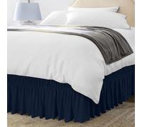 Utopia Bedding Faldón de Cama elástico tamaño Queen, Volantes fáciles de Envolver, Falda de Cama de Microfibra con cinturón elástico Ajustable, caída a Medida de 16 Pulgadas, Falda de Cama de Calidad