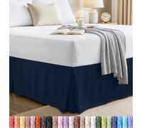Utopia Bedding Falda de Cama matrimonial - Suave Volantes Plisados cuádruples - Fácil Ajuste con caída a Medida de 16 Pulgadas - Calidad de Hotel, Resistente al Encogimiento y a la decoloración