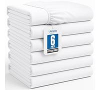 Utopia Bedding Full Fitted Sheets - Bulk Pack of 6 Bottom Sheets - Soft Brushed Microfiber - Deep Pockets - Shrinkage & Fade Resistant - Easy Care (White)