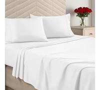 Utopia Bedding Full Sheet Set - Brushed Microfiber - Soft Bed Sheets for Full Size Bed - Includes 1 Fitted, 1 Flat, & 2 Pillow Cases - Deep Pocket (White)