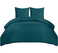 Utopia Bedding Funda Nordica 220 x 240 - Microfibra Juego de Funda Edredon 220x240 cm y 2 Fundas de Almohada 65x65 cm (Cerceta)