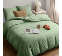 Utopia Bedding Funda Nordica 220 x 240 - Microfibra Juego de Funda Edredon 220x240 cm y 2 Fundas de Almohada 65x65 cm (Verde Salvia)