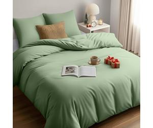 Utopia Bedding Funda Nordica 220 x 240 - Microfibra Juego de Funda Edredon 220x240 cm y 2 Fundas de Almohada 65x65 cm (Verde Salvia)