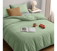 Utopia Bedding Funda Nordica Cama 105 - Microfibra Juego de Funda de Edredon 200x200 cm y 2 Fundas de Almohada 50x75 cm (Verde Salvia)