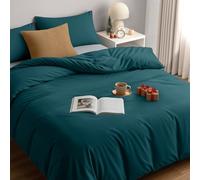 Utopia Bedding Funda Nordica Cama 105 - Microfibra Juego de Funda de Edredon 200x200 cm y 2 Fundas de Almohada 50x75 cm (Cerceta)