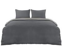 Utopia Bedding Funda Nordica Cama 105 - Microfibra Juego de Funda de Edredon 200x200 cm y 2 Fundas de Almohada 80x80 cm (Gris Oscuro/Gris Claro)