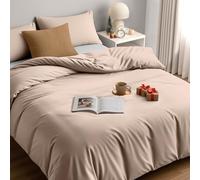 Utopia Bedding Funda Nordica Cama 150 - Microfibra Juego de Funda Edredon 230x220 cm y 2 Fundas de Almohada 50x75 cm (Beige)