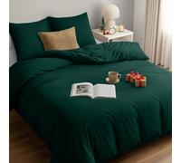 Utopia Bedding Funda Nordica Cama 180 - Microfibra Juego de Funda Nordica 240x260 cm y 2 Fundas de Almohada 65x65 cm (Esmeralda)