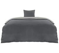Utopia Bedding Funda Nordica Cama 90 - Microfibra Juego de Funda de Edredon 135x200 cm y 1 Funda de Almohada 80x80 cm (Gris Oscuro/Gris Claro)