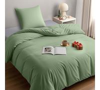 Utopia Bedding Funda Nordica Cama 90 - Microfibra Juego de Funda de Edredon 135x200 cm y 1 Funda de Almohada 80x80 cm (Verde Salvia)