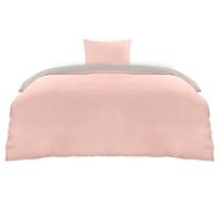 Utopia Bedding Funda Nordica Cama 90 - Microfibra Juego de Funda de Edredon 135x200 cm y 1 Funda de Almohada 80x80 cm (Gris/Rosa)
