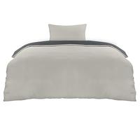 Utopia Bedding Funda Nordica Cama 90 - Microfibra Juego de Funda de Edredon 135x200 cm y 1 Funda de Almohada 50x75 cm (Gris Oscuro/Gris Claro)
