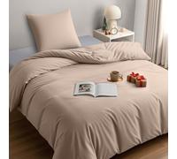 Utopia Bedding Funda Nordica Cama 90 - Microfibra Juego de Funda de Edredon 140x200 cm y 1 Funda de Almohada 65x65 cm (Beige)