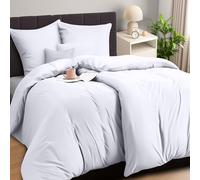 Utopia Bedding Funda Nordica Cama 90 - Microfibra y 2 Juego de Funda de Edredon 135x200 cm y 2 Funda de Almohada 80x80 cm (Blanco)