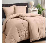 Utopia Bedding Funda Nordica Cama 90 - Microfibra y 2 Juego de Funda de Edredon 135x200 cm y 2 Funda de Almohada 80x80 cm (Beige)