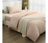 Utopia Bedding - Funda nordica Cama 90, Sabana Bajera 90x190 y Funda Almohada (50x75cm) - Funda edredon 135x200 - Juego de Cama de Microfibra cepillada Suave (Beige)
