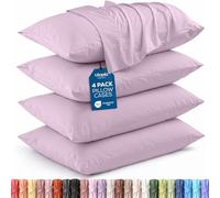 Utopia Bedding, Fundas de Almohada de Microfibra cepillada Suave, con Cierre de sobre, Resistentes al Encogimiento y a la decoloración, 4 Unidades, 50 x 100 cm, King, Lavanda