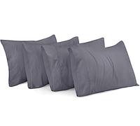 Utopia Bedding Fundas de Almohada estándar, Paquete de 4 Unidades, Cierre de sobre, Tela de Microfibra cepillada Suave, Fundas de Almohada Resistentes al Encogimiento y a la decoloración, tamaño