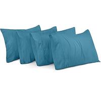 Utopia Bedding Fundas de Almohada King - Paquete de 4 - Cierre de sobre, Tela de Microfibra cepillada Suave - Fundas de Almohada Resistentes al Encogimiento y a la decoloración, tamaño King 20 x 40