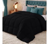 Utopia Bedding - Invierno Edredón de Fibra, Fibra Hueca siliconada, 370 gr/m² (Negro, Cama 105-200 x 200 cm)