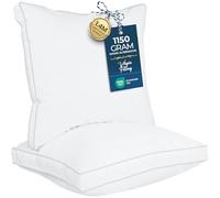 Utopia Bedding Juego de 2 Almohadas de Cama para Dormir, tamaño Europeo (Blanco), Calidad de Hotel, Almohada Reforzada para Dormir de Espalda, Boca Abajo o de Lado