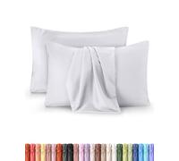 Utopia Bedding - Juego de 2 Fundas de Almohada - 50 x 75 cm - Oeko-Tex - Microfibra cepillada, 100% poliéster, con Cierre Tipo sobre (no Incluye Relleno), Solo Funda de Almohada - Blanco