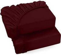 Utopia Bedding Juego de 2 Sabana Bajera 90x200 - Burdeos - Bolsillo Profundo - Microfibra Cepillada (Cama 90)