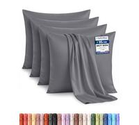 Utopia Bedding - Juego de 4 Fundas de Almohada - 80 x 80 cm - Gris