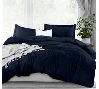 Utopia Bedding Juego de Funda de edredón de Microfibra de 3 Piezas (tamaño King, Color Azul Marino)