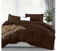 Utopia Bedding Juego de Funda de edredón tamaño King, 1 Funda de edredón con 2 Fundas de Almohada, Funda de edredón de 3 Piezas con Cierre de Cremallera, Microfibra cepillada ultrasuave, 264 x 228 cm