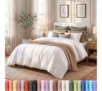 Utopia Bedding Juego de Funda de edredón tamaño King, 1 Funda de edredón con 2 Fundas de Almohada, Funda de edredón de 3 Piezas con Cierre de Cremallera, Microfibra cepillada ultrasuave, 264 x 228 cm