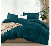 Utopia Bedding Juego de Funda de edredón tamaño King, 1 Funda de edredón y 2 Fundas de Almohada, Cierre de Cremallera, Microfibra cepillada Suave, 264 x 229 cm, (King, Verde Azulado)