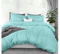 Utopia Bedding Juego de Funda de edredón tamaño Queen - 1 Funda de edredón con 2 Fundas de Almohada - Funda de edredón de 3 Piezas con Cierre de Cremallera - Microfibra cepillada ultrasuave, 90 x 90