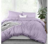 Utopia Bedding Juego de Funda de edredón tamaño Queen, 1 Funda de edredón y 2 Fundas de Almohada, Cierre de Cremallera, Microfibra cepillada Suave, 229 x 229 cm (Queen, Lavanda)