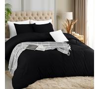Utopia Bedding Juego de Funda nórdica Ligera con Fundas de Almohada de 50 x 65 cm, 200 x 220 cm, Microfibra de poliéster Suave (Negro)
