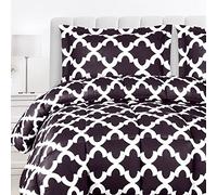 Utopia Bedding - Juego de Ropa de Cama con 2 Fundas de Almohada - Juego de edredón de 3 Piezas - Edredón Alternativo al plumón - Suave y cómodo - Lavable a máquina, Ciruela cuadrifolio, tamaño King