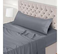 Utopia Bedding Juego de Sabanas 3 Piezas 135x190 - Poliéster Microfibra Cepillada - Oeko-Tex Certificado - Sábana Bajera, Sábana Plana y 1 Funda de Almohada 45x155 (Cama 150, Gris)