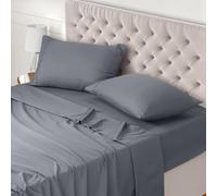 Utopia Bedding Juego de Sabanas 4 Piezas 120x190 - Poliéster Microfibra Cepillada - Oeko-Tex Certificado - Sábana Bajera, Sábana Plana y 2 Fundas de Almohada 50x75 (Cama 120, Gris)