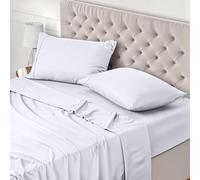 Utopia Bedding Juego de Sabanas 4 Piezas 135x190 - Poliéster Microfibra Cepillada - Oeko-Tex Certificado - Sábana Bajera, Sábana Plana y 2 Fundas de Almohada 50x75 (Cama 135, Blanco)