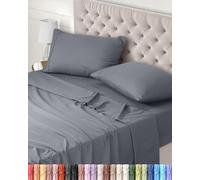 Utopia Bedding Juego de Sabanas 4 Piezas 150x200 - Poliéster Microfibra Cepillada - Oeko-Tex Certificado - Sábana Bajera, Sábana Plana y 2 Fundas de Almohada 50x75 (Cama 150, Gris)