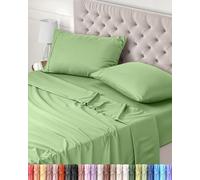 Utopia Bedding Juego de Sabanas 4 Piezas 150x200 - Poliéster Microfibra Cepillada - Oeko-Tex Certificado - Sábana Bajera, Sábana Plana y 2 Fundas de Almohada 50x75 (Cama 150, Verde Salvia)