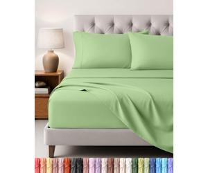 Utopia Bedding Juego de Sabanas 4 Piezas, 150x200cm, Verde Salvia