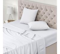 Utopia Bedding Juego de Sabanas 4 Piezas 160x200 - Poliéster Microfibra Cepillada - Oeko-Tex Certificado - Sábana Bajera, Sábana Plana y 2 Fundas de Almohada 65x65 (Cama 160, Blanco)