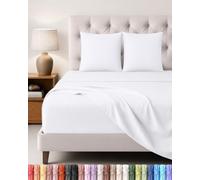 Utopia Bedding Juego de Sabanas 4 Piezas, 160x200cm, Blanco | Sábana Bajera, Sábana Plana y 2 Fundas de Almohada 65x65 - Cama 160 - Oeko-Tex Certificado - Poliéster Microfibra Cepillada